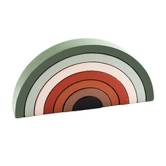 Colorful Wooden Rainbow Toy for Toddlers