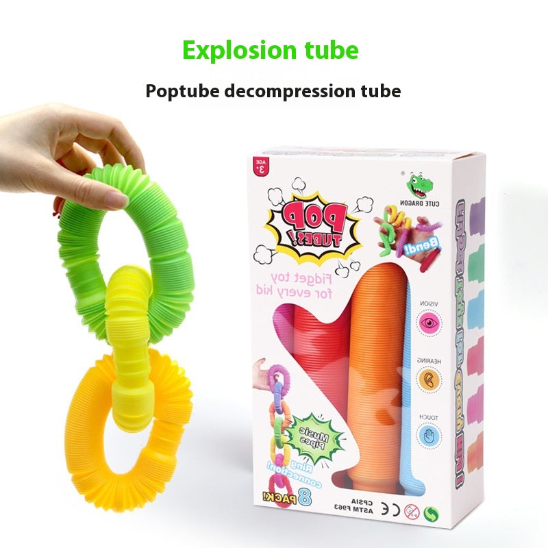 Pop Tube Sensory Toys – Stretchy Fidget Tubes for Kids & Stress Relief