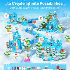 Montessori Frozen Fortress Magnetic Building 150pc Blocks