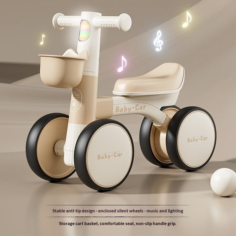 Baby Ride On Bike with Music & Lights | Toddler Balance Ride On Toy