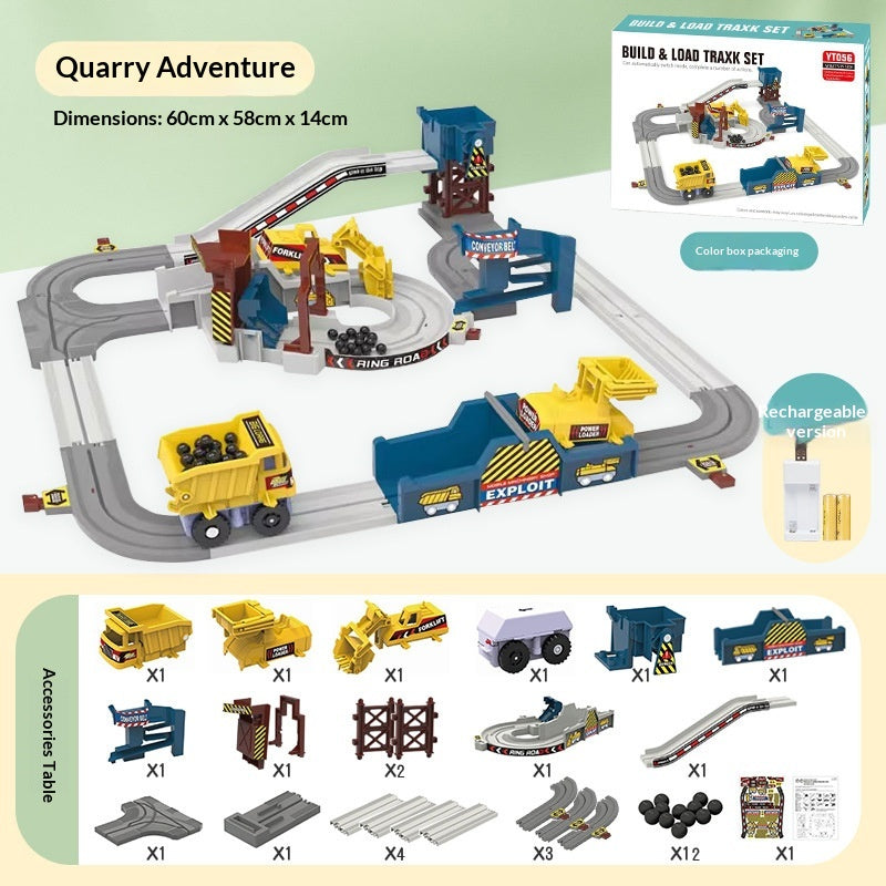 Quarry Truck Track Set Rechargeable with USB Charger