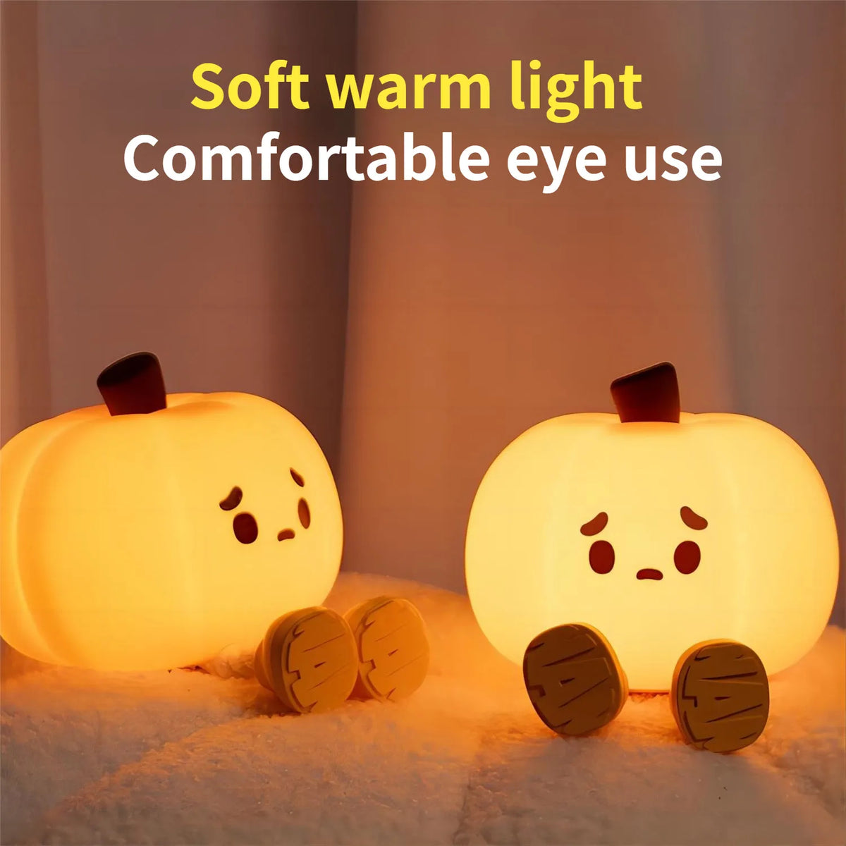 Pumpkin bedtime lamp for children