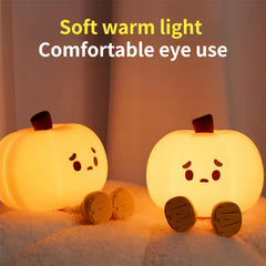 Pumpkin bedtime lamp for children