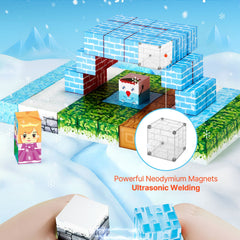 Montessori Frozen Fortress Magnetic Building 150pc Blocks