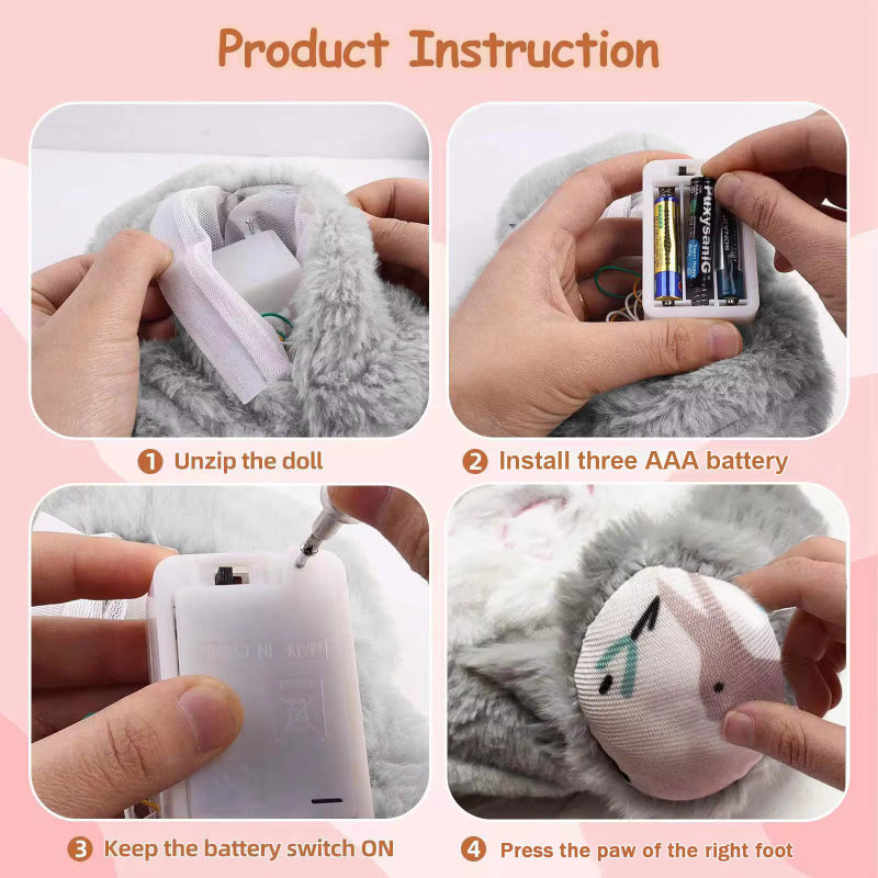 Breathing Bunny Plush Toy for Kids | Calming Sensory Sleep Companion