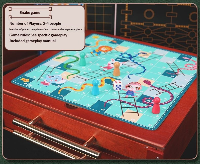 15-in-1 Board Game Set – Chess, Backgammon & Family Classics All-in-One