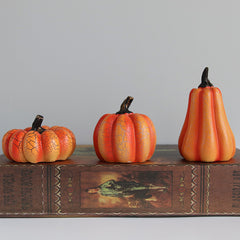 Set of three LED pumpkin lanterns