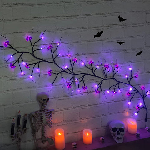 18 bat vine lantern garland