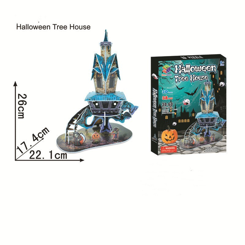3D spooky tree house puzzle