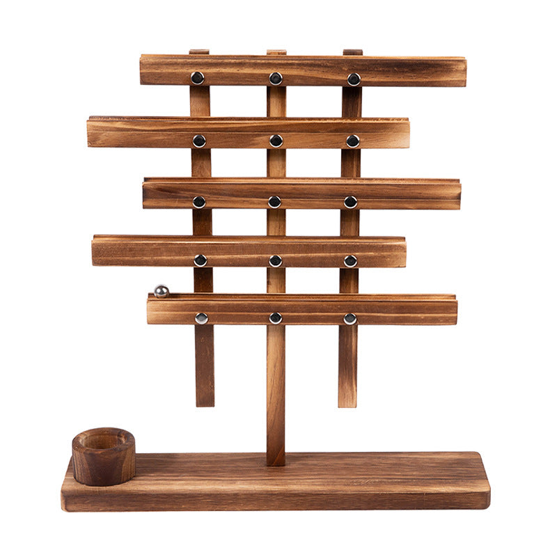 Montessori Wooden Balance Game – Rolling Ball Coordination Puzzle for Kids