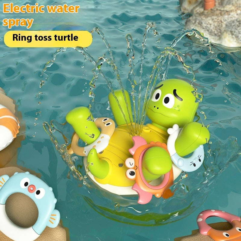 Turtle Interactive Boo Splash Turtle Ring Toss Fountain – Interactive Bath & Water Play Toy ...