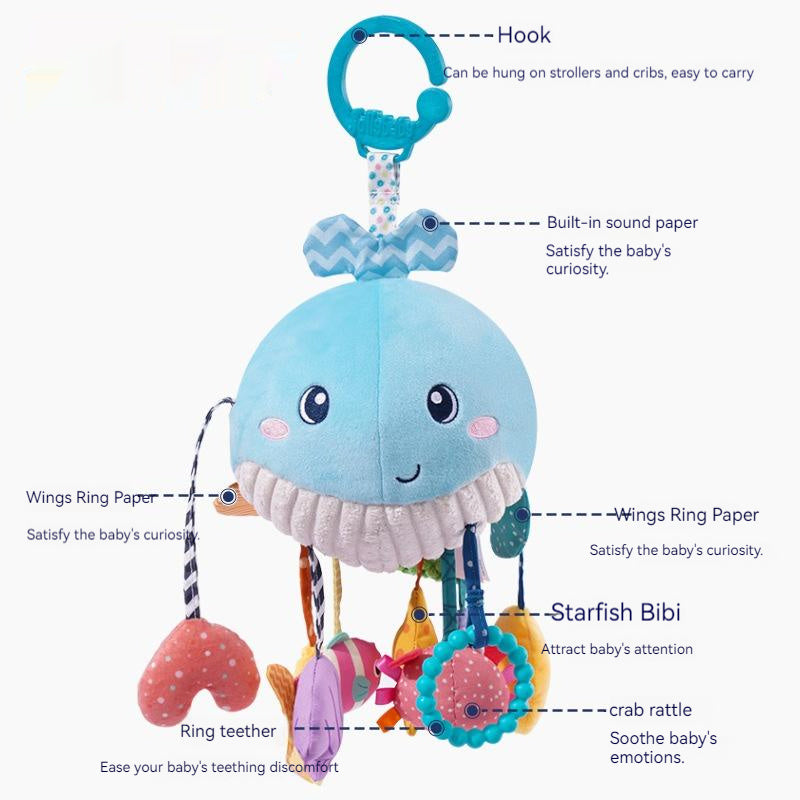 Montessori Whale Baby Hanging Activity Toy