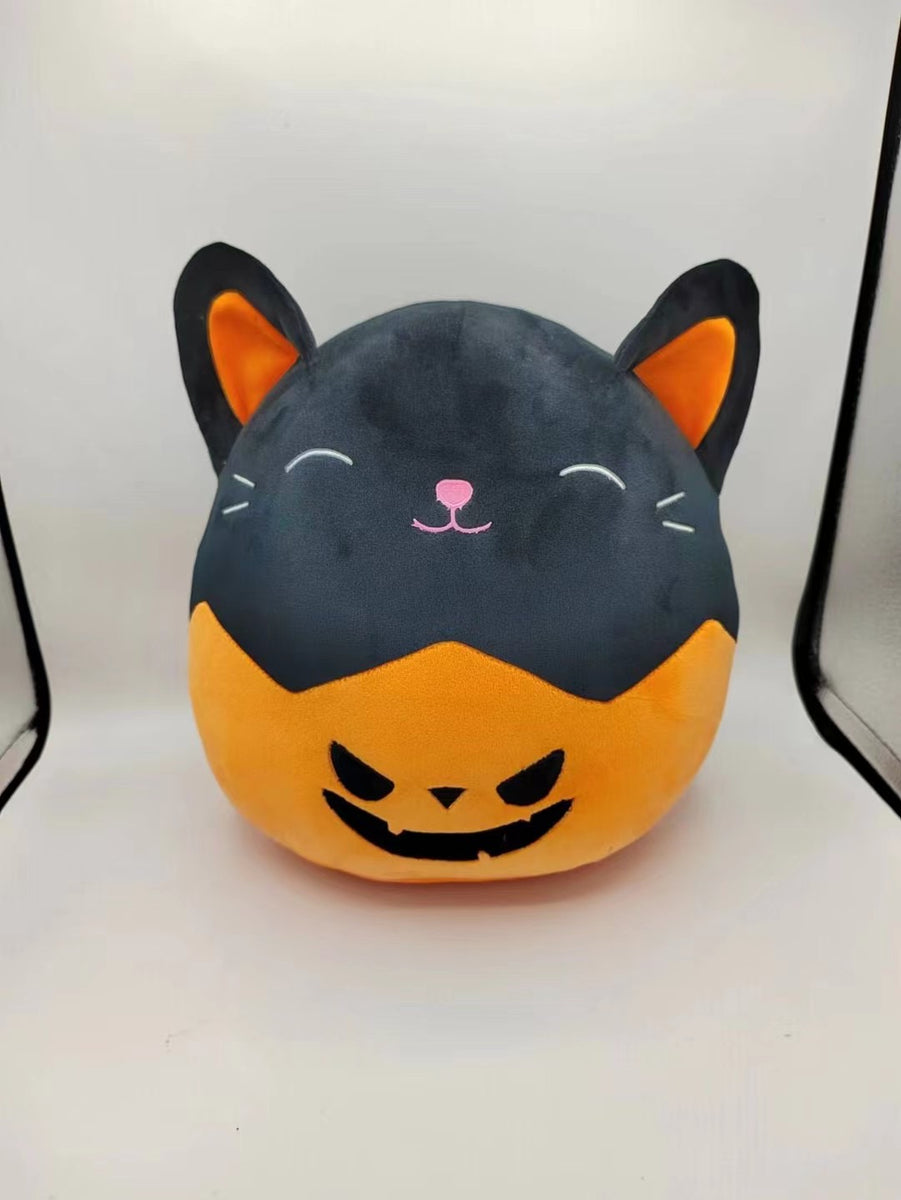 Orange cat pumpkin plush
