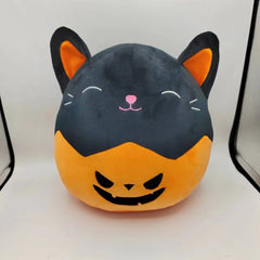 Orange cat pumpkin plush