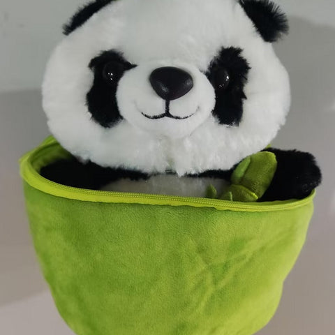 Panda Plush Toy with Storage Basket | Soft Toy & Toy Storage Set