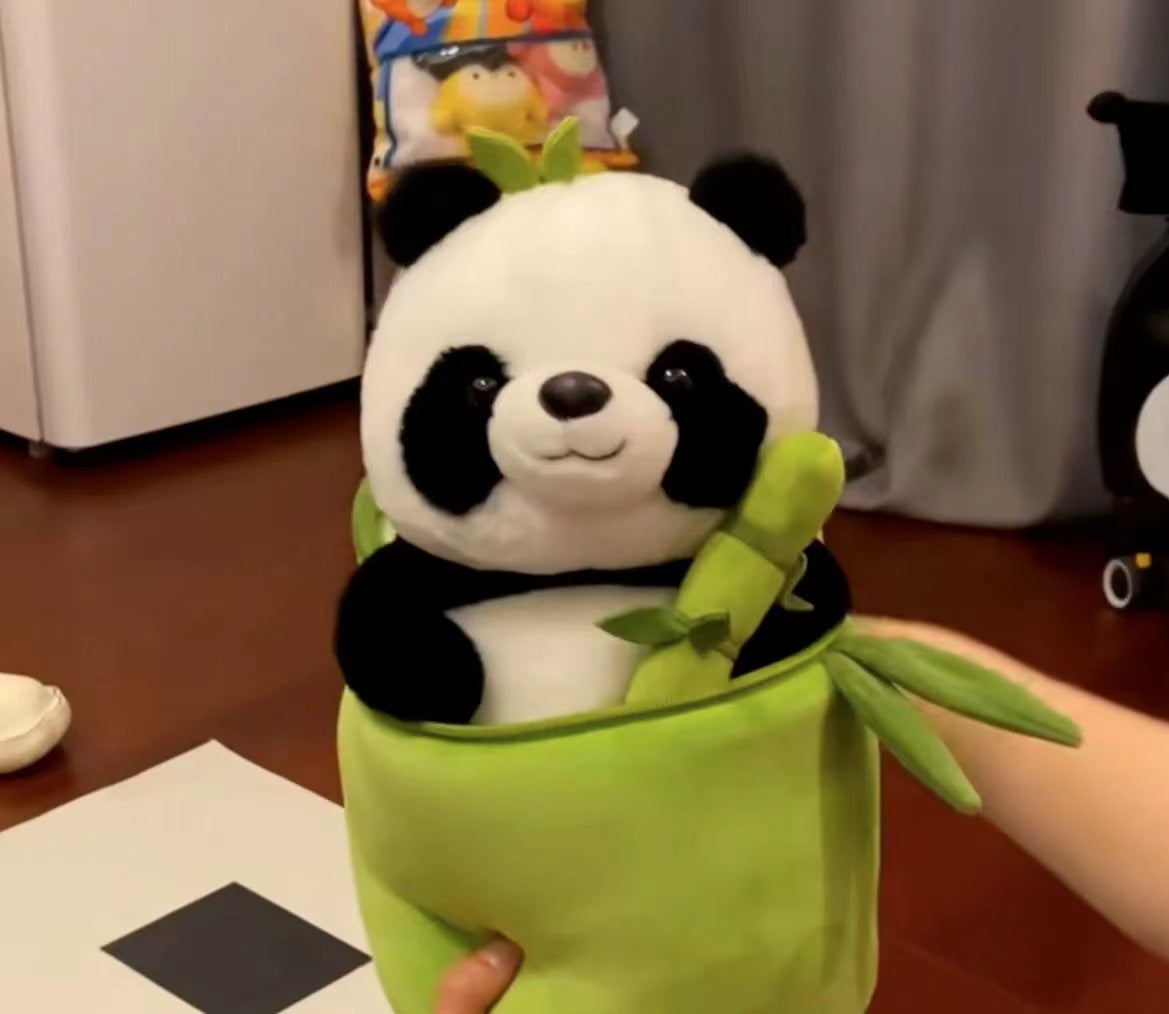 Panda Plush Toy with Storage Basket | Soft Toy & Toy Storage Set