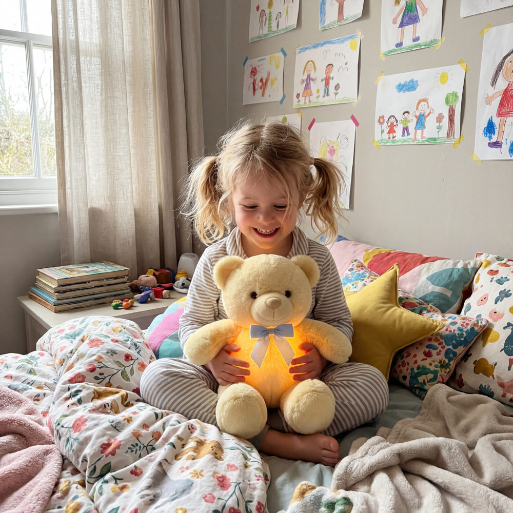<p><strong>KIDS CAN'T GO TO BED WITHOUT THIR GLOW BEAR</strong></p>