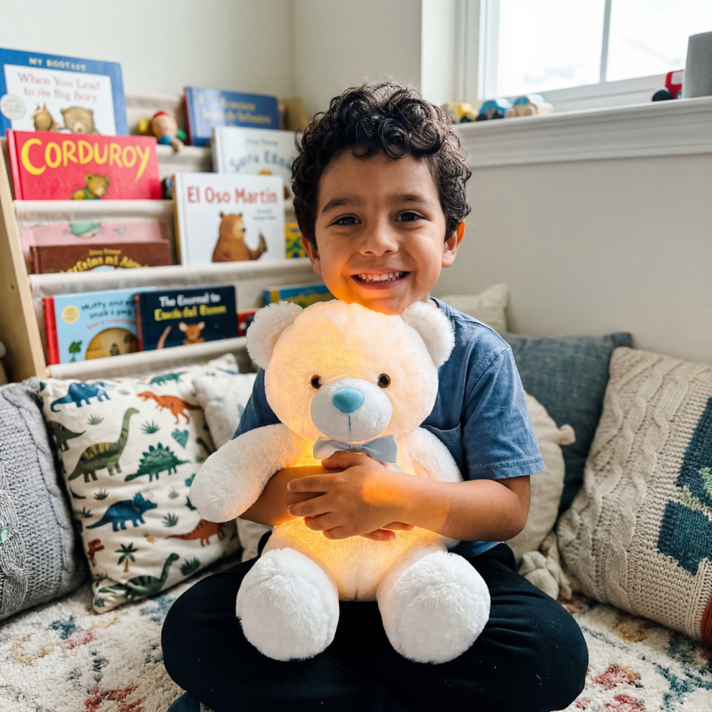 <p><strong>KIDS CAN'T GO TO BED WITHOUT THIR GLOW BEAR</strong></p>
