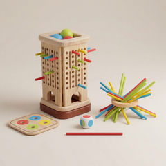 Montessori Stick & Stack Tower Game
