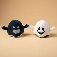 Reversible ghost and pumpkin mood plush studio hero