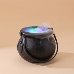 Witch cauldron fog machine with colour changing light and rolling mist