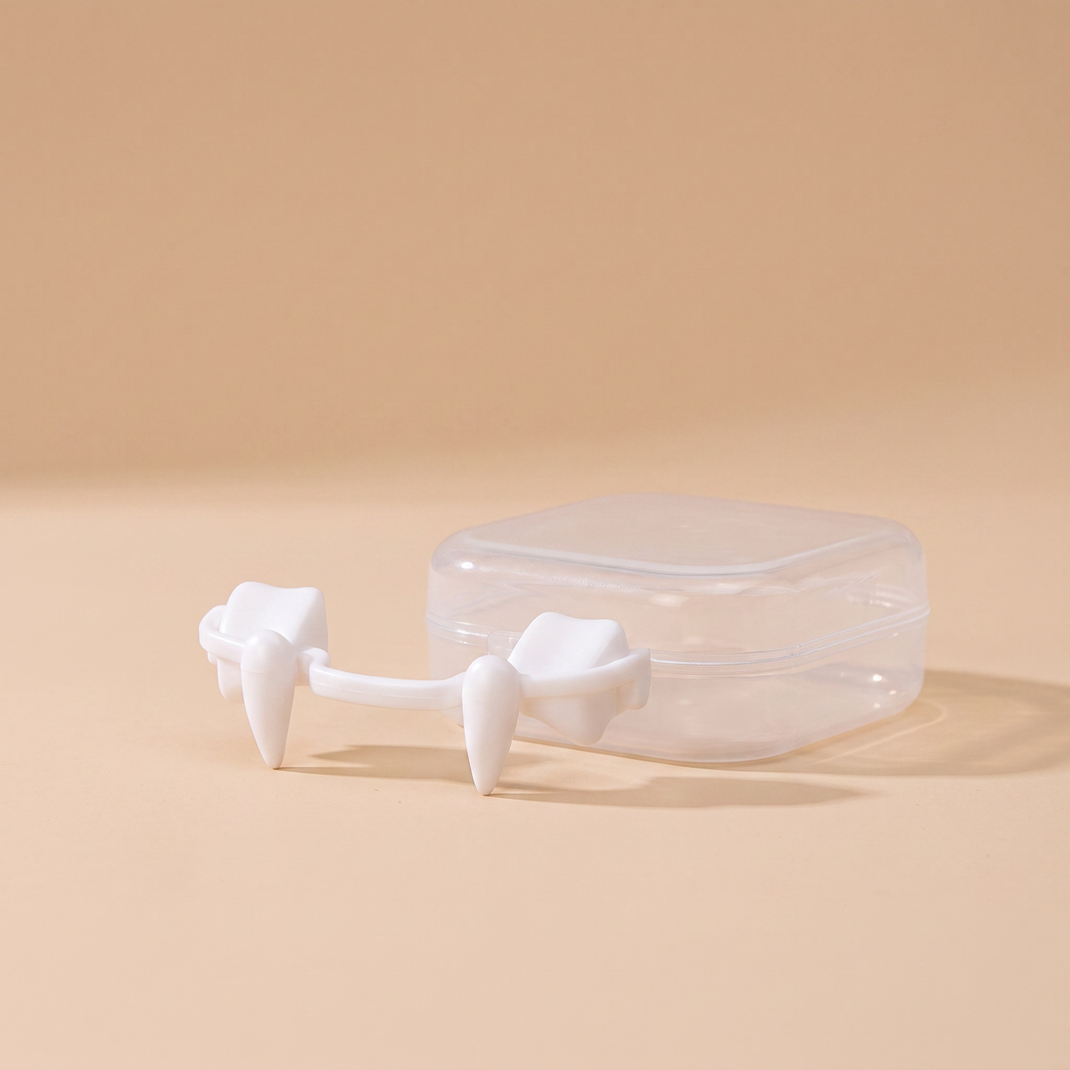 Retractable vampire fangs Halloween costume teeth with storage case