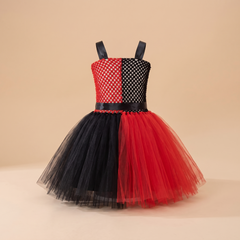 Red and black tutu costume dress for kids Halloween