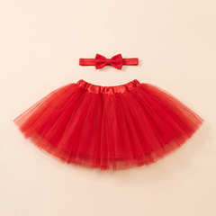 Red tutu and headband Halloween set studio hero image