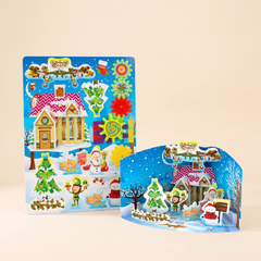 3D card assembly puzzle kit studio hero image