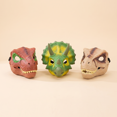 Kids dinosaur head mask set studio hero image