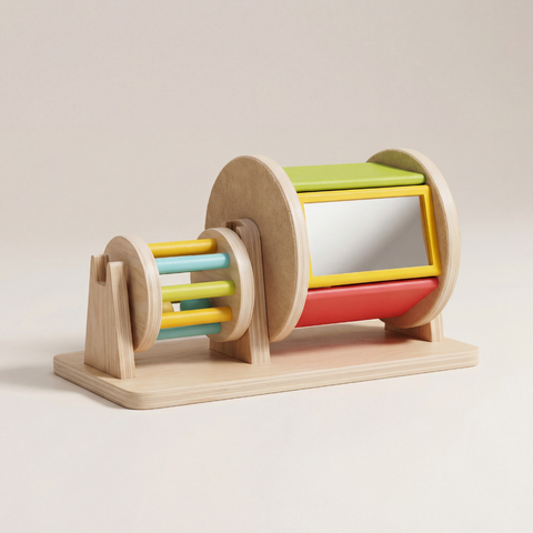Montessori Wooden Spinning Drum